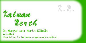 kalman merth business card