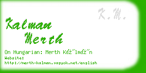 kalman merth business card